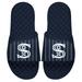 Men's ISlide Navy Chicago White Sox Cooperstown Pinstripe Logo Slide Sandals