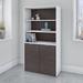 Bush Business Furniture Jamestown 66" H x 36" W Standard Bookcase Wood in White/Brown | 66.12 H x 35.67 W x 14.72 D in | Wayfair JTB136FWWH