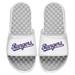 Youth ISlide White Texas Rangers Cooperstown Wordmark Logo Slide Sandals