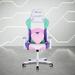 Techni Sport Office PC & Racing Game Chair Upholstered in White | 49.5 H x 28.5 W x 26.5 D in | Wayfair RTA-TS42-KWI