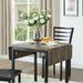 Winston Porter Annalee Drop Leaf Dining Table Wood/Metal in Black/Brown | 30 H in | Wayfair 70EFF74DB88F4DB0A2D7A5BE8C00F5FD