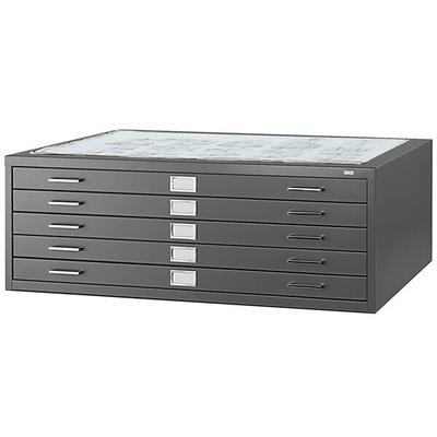 Safco 4996BLR 5-Drawer Black Steel Flat File Cabinet for 30" x 42" Documents