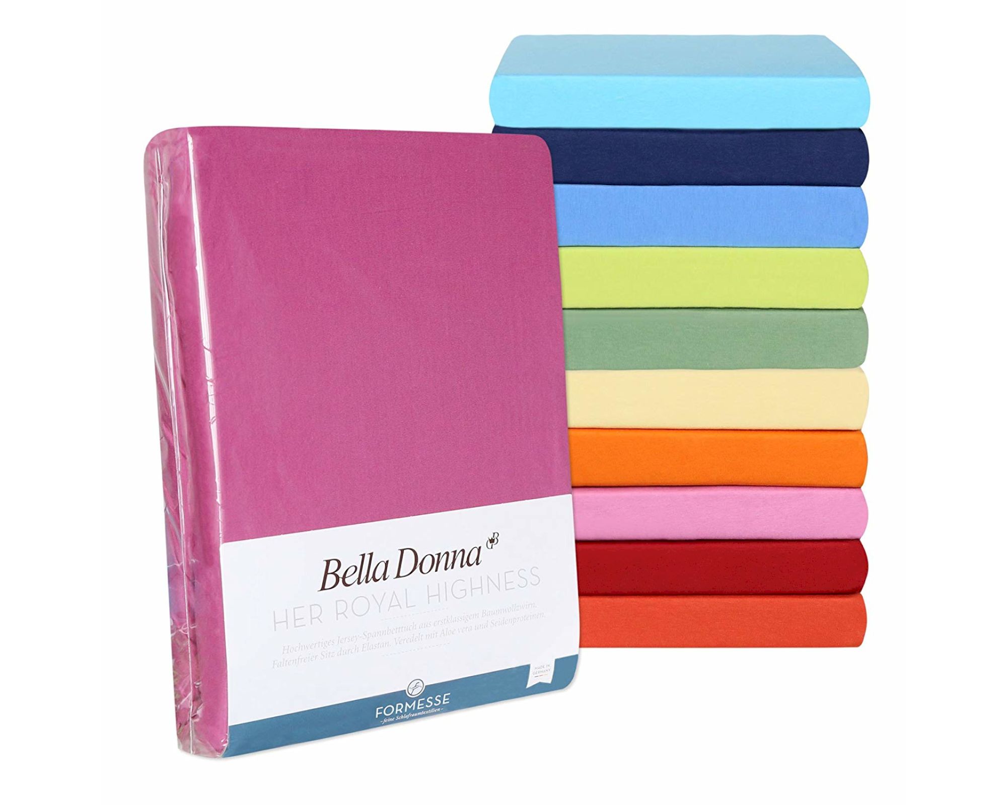 Formesse »Bella Donna« Jersey Topper Spannbetttuch La Piccola 0565 altrose / 90x200 cm Image