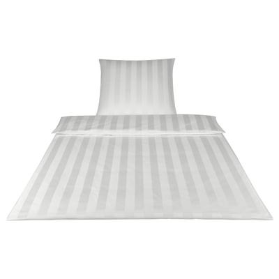 Elegante Mako-Satin Bettwäsche »Noblesse« Weiß 2245-00 Bettwäsche / 155x220 cm / 80x80 cm