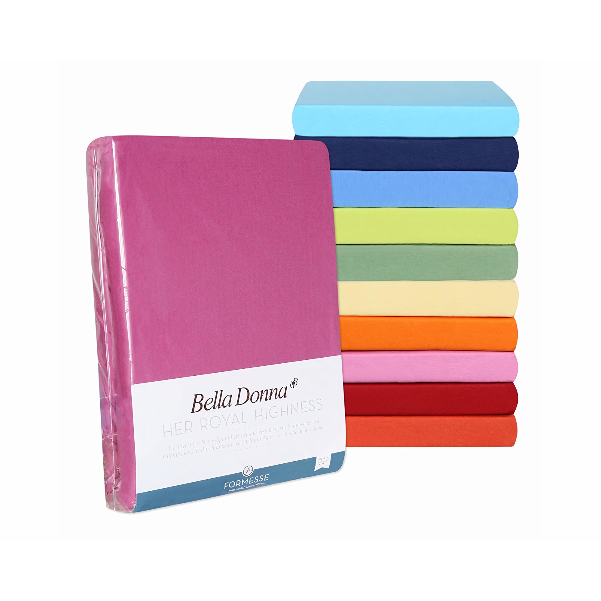 Formesse »Bella Donna« Jersey Topper Spannbetttuch La Piccola 0185 rot / 90x200 cm