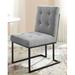Privy Black Stainless Steel Fabric Dining Chair by Modway Upholstered/Fabric in Gray | 35.5 H x 19 W x 25.5 D in | Wayfair EEI-3745-BLK-LGR