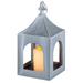 Gerson 45004 - 13.78" Metal Lantern Battery Operated LED Candle Light with Timer