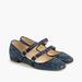 J. Crew Shoes | J.Crew Multistrap Mary Jane Flats In Glitter 5 1/2 | Color: Blue | Size: 5.5