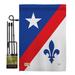 Breeze Decor Fleur De Lys Impressions 2-Sided Polyester 18.5 x 13 in. Flag set in Blue/Gray/Red | 18.5 H x 13 W in | Wayfair