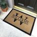 Canora Grey Boalt All-Weather Personalized Non-Slip Rubber Outdoor Door Mat Synthetics in White/Black/Brown | Wayfair