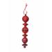 The Holiday Aisle® 8 3/4" Large Ripple Ball & Disc Finial Glass Christmas Ornaments Glass in Red | 8.75 H x 5 W x 5 D in | Wayfair