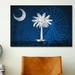 Winston Porter Flags South Carolina Myrtle Beach Graphic Art on Canvas Metal in Blue/White | 26 H x 40 W x 1.5 D in | Wayfair