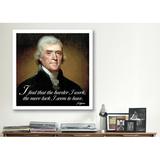 Winston Porter Icons, Heroes & Legends Thomas Jefferson - Graphic Art Print on Canvas in Gray | 37 H x 37 W x 1.5 D in | Wayfair