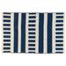 Gerson 94790 - 24.00"L x 36.00"W x 0.25"H Blue and Ivory Recycled Polyester Woven Rug Home Goods