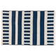 Gerson 94790 - 24.00"L x 36.00"W x 0.25"H Blue and Ivory Recycled Polyester Woven Rug Home Goods