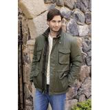 Grand Mesa,'Men's M-65 Faux Shearling Collar Jacket in Olive'