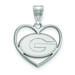 Women's Georgia Bulldogs Sterling Silver Logo Heart Pendant
