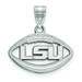 Women's LSU Tigers Sterling Silver Logo Football Pendant