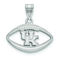 Women's Kentucky Wildcats Sterling Silver Logo Football Pendant