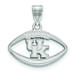 Women's Kentucky Wildcats Sterling Silver Logo Football Pendant