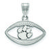 Women's Clemson Tigers Sterling Silver Logo Football Pendant