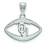 Women's Oklahoma Sooners Sterling Silver Logo Football Pendant