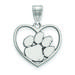 Women's Clemson Tigers Sterling Silver Logo Heart Pendant