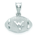 Women's West Virginia Mountaineers Sterling Silver 3D Football Logo Pendant