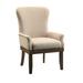 Landon Arm Chair (1Pc) in Beige Linen & Salvage Brown - Acme Furniture 60743