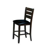 Urbana Counter Height Chair (Set-2) in Black PU & Espresso - Acme Furniture 74633