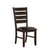 Urbana Side Chair (Set of 2) in Black PU & Espresso - Acme Furniture 74624