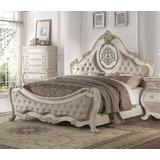 Ragenardus Queen Bed in Beige Linen & Antique White - Acme Furniture 27010Q