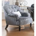 Gaura Chair w/ 1 Pillow in Pattern Gray Fabric - Acme Furniture 53092