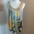 Anthropologie Tops | 100% Cotton We Vera Anthropologie Top | Color: Blue/Yellow | Size: S
