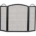 Dagan S130-39 3 Fold Center Arched Screen Black