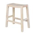 Gracie Oaks Jaielle Solid Wood Counter & Bar Stool Wood in White | 24 H x 18.5 W x 13.5 D in | Wayfair ATGR9310 34719569