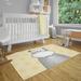 White 24 x 0.08 in Rug - Zoomie Kids Trimble Power Loom Polyester Yellow/Gray Indoor Area Rug | 24 W x 0.08 D in | Wayfair