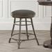 Red Barrel Studio® Ellis Island Swivel Bar & Counter Stool Upholstered/ in Black/Brown/Yellow | 24 H x 18 W x 18 D in | Wayfair RDBS1501 27548293