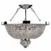 Rosdorf Park Wilhelm 6 - Light 19" Unique/Statement Bowl Semi Flush Mount, Crystal in Gray | 18.5 H x 19 W x 19 D in | Wayfair 603AS19SP-7C