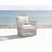 Birch Lane™ Lucan Rope Wing Chair Wicker/Rattan in Gray/White | 43 H x 37 W x 35 D in | Outdoor Furniture | Wayfair 4301-21W-8353