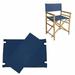 Bay Isle Home™ Outdoor Seat/Back Cushion Polyester in Blue | 0.5 H x 19 W x 24 D in | Wayfair 2E7AEF2B63E9469FAA4388AE958895B4