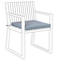 Sitzkissen für Stuhl Blau Polsterbezug Garten Gartenmöbel