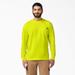 Dickies Men's Heavyweight Neon Long Sleeve Pocket T-Shirt - Bright Yellow Size (WL450N)