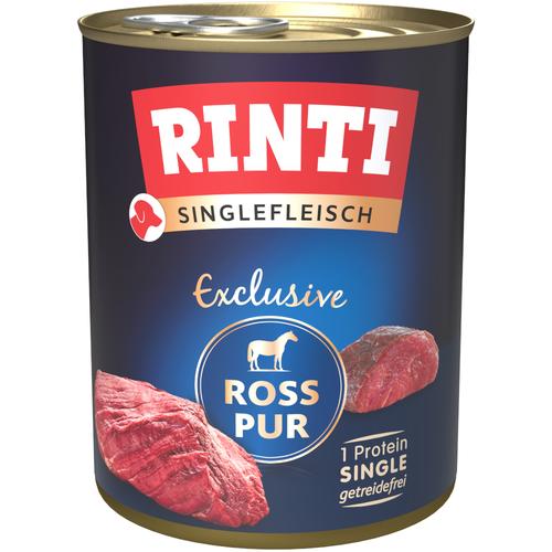 6 x 800 g RINTI Singlefleisch Exclusive Ross pur Hundefutter nass