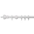 Swish Romantica Urn 35mm Wooden Curtain Pole Set, Paper White, 240cm