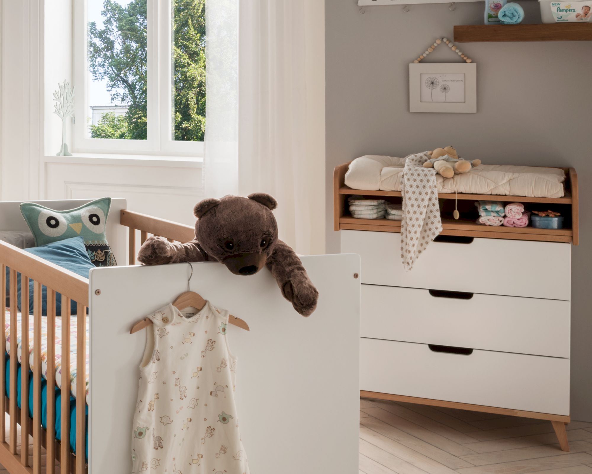 INFANSKIDS »Infanscolor« Kinderzimmer Kommode III weiß weiß-Buche