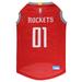 NBA Western Conference Mesh Jersey for Dogs, Medium, Houston Rockets, Multi-Color