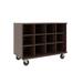 Stevens ID Systems Mobile 12 Compartment Cubby w/ Casters Wood in Brown/Red | 36 H x 48 W x 24 D in | Wayfair 80239 Z36-042