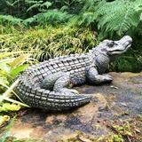 HomeStyles Life's A Beach Alligator Garden Statue Concrete/Stone in Brown/Gray/Green | 7 H x 20 W x 13 D in | Wayfair 99750