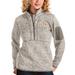 Women's Antigua Oatmeal Houston Astros Fortune Quarter-Zip Pullover Jacket